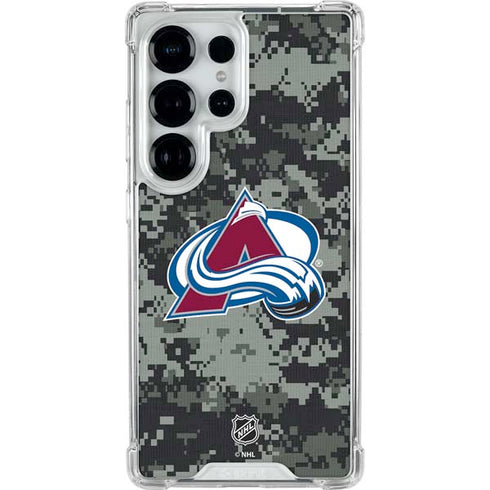 NHL Colorado Avalanche Camo Galaxy S26 Ultra Clear Case