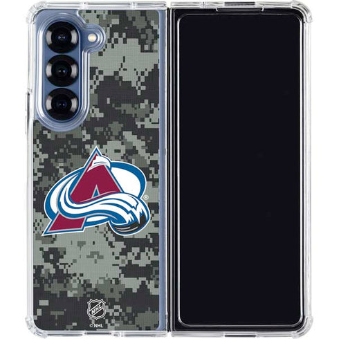 NHL Colorado Avalanche Camo Galaxy Z Fold6 Clear Case