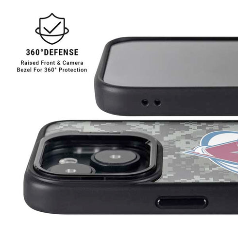 NHL Colorado Avalanche Camo iPhone 15 Kickstand Case