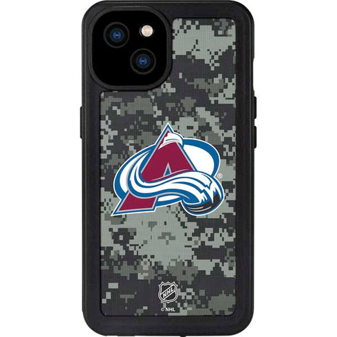 NHL Colorado Avalanche Camo iPhone 15 Plus Waterproof Case