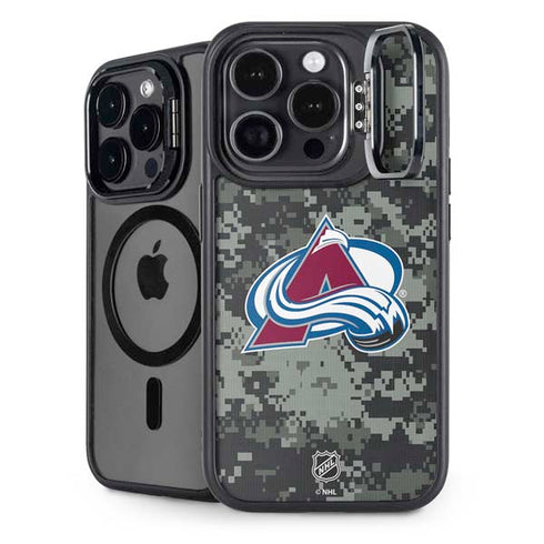 NHL Colorado Avalanche Camo iPhone 15 Pro Kickstand Case