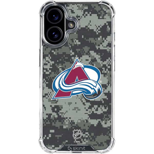 NHL Colorado Avalanche Camo iPhone 16 Plus Clear Case