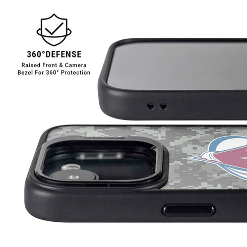 NHL Colorado Avalanche Camo iPhone 16e Kickstand Case