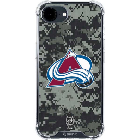 NHL Colorado Avalanche Camo iPhone 16e Clear Case