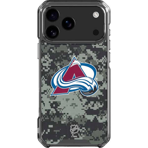 NHL Colorado Avalanche Camo iPhone 18 Pro Max Clear Case
