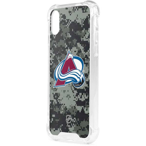 NHL Colorado Avalanche Camo iPhone XS Clear Case