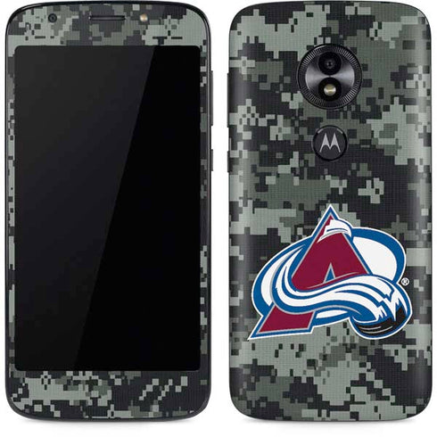 NHL Colorado Avalanche Camo Moto E5 Play Skin