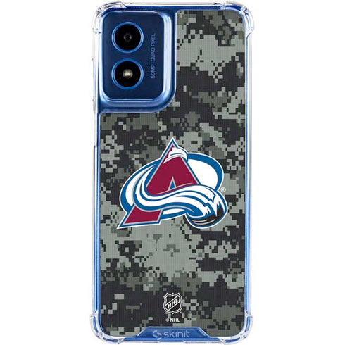 NHL Colorado Avalanche Camo Moto G 5G (2024) Clear Case