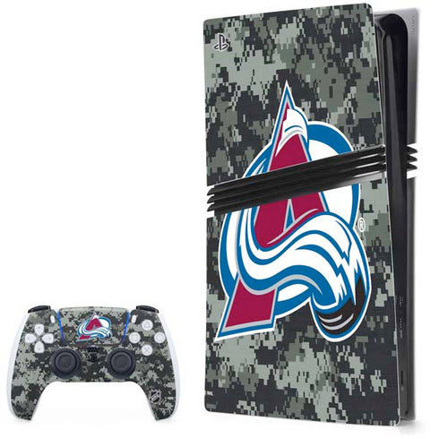 NHL Colorado Avalanche Camo PS5 Pro Bundle Skin
