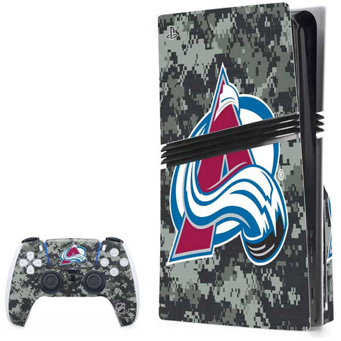 NHL Colorado Avalanche Camo PS5 Pro Disk Bundle Skin