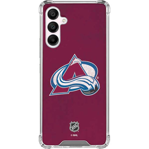 NHL Colorado Avalanche Distressed Galaxy A16 5G Clear Case