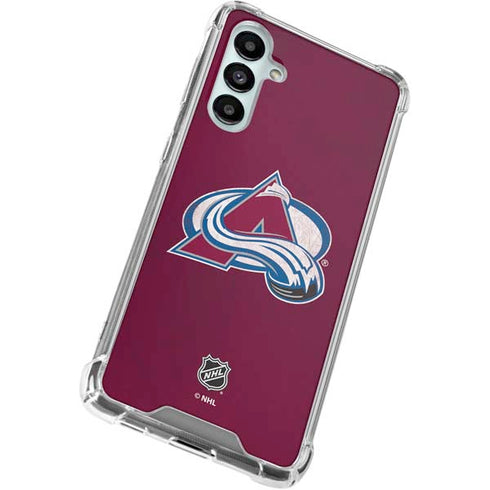 NHL Colorado Avalanche Distressed Galaxy A16 5G Clear Case