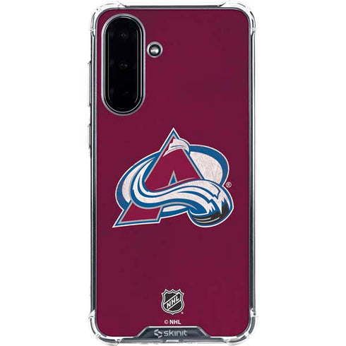 NHL Colorado Avalanche Distressed Galaxy A36 5G Clear Case