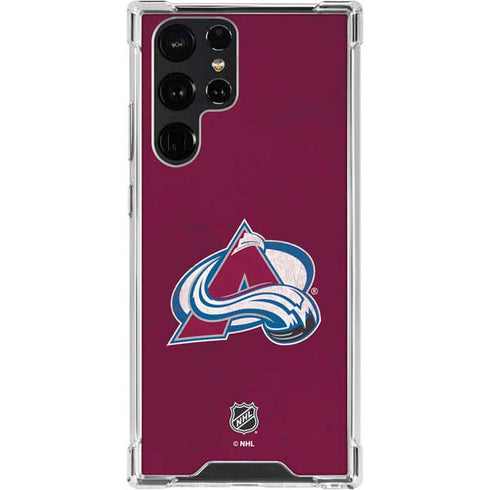 NHL Colorado Avalanche Distressed Galaxy S23 Ultra Clear Case