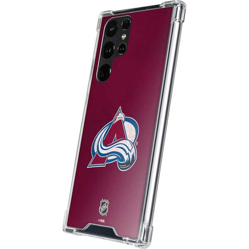 NHL Colorado Avalanche Distressed Galaxy S23 Ultra Clear Case