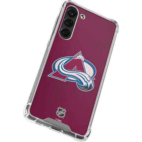 NHL Colorado Avalanche Distressed Galaxy S24 FE Clear Case
