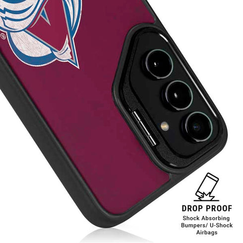 NHL Colorado Avalanche Distressed Galaxy S25 Plus Kickstand Case