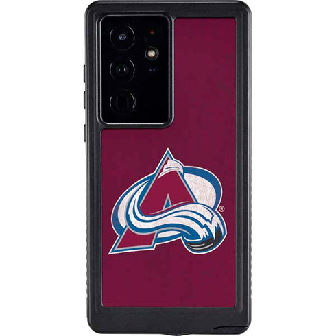NHL Colorado Avalanche Distressed Galaxy S24 Ultra Waterproof Case