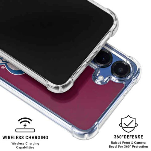 NHL Colorado Avalanche Distressed Galaxy S25 FE Clear Case