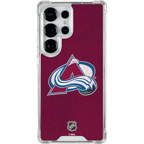 NHL Colorado Avalanche Distressed Galaxy S26 Ultra Clear Case