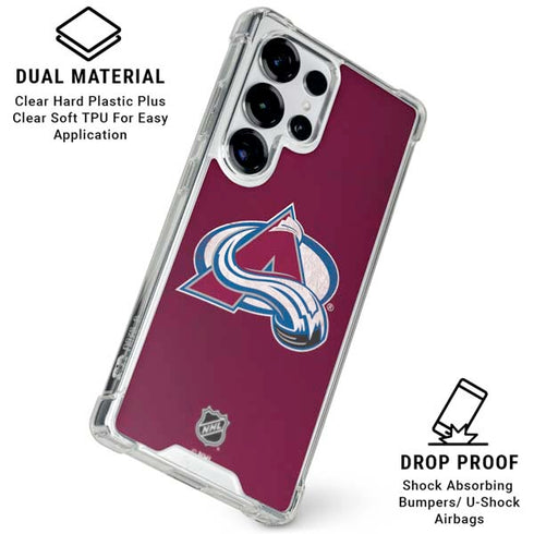 NHL Colorado Avalanche Distressed Galaxy S26 Ultra Clear Case