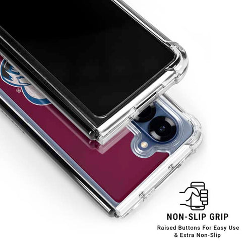 NHL Colorado Avalanche Distressed Galaxy Z Fold7 Clear Case