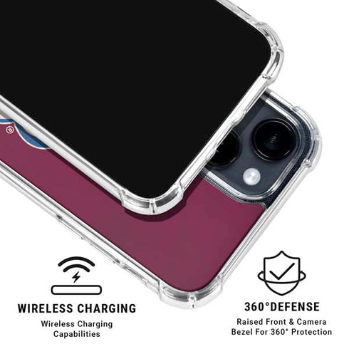 NHL Colorado Avalanche Distressed iPhone 15 Clear Case