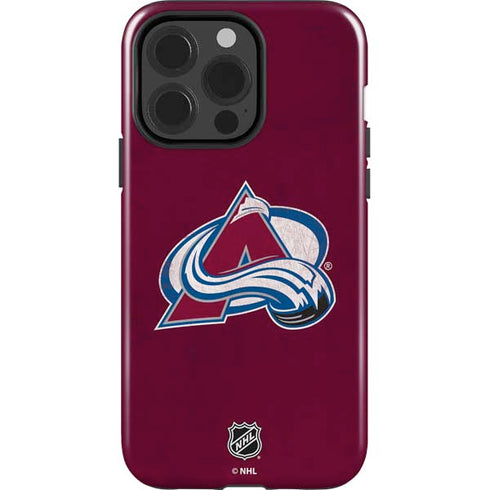 NHL Colorado Avalanche Distressed iPhone 15 Pro Impact Case