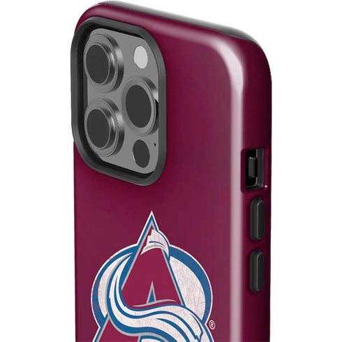 NHL Colorado Avalanche Distressed iPhone 15 Pro Impact Case