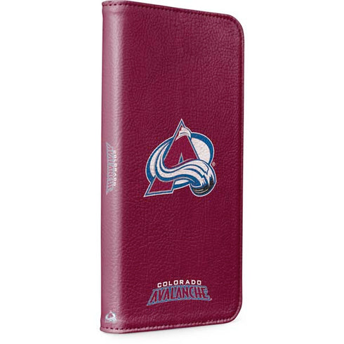 NHL Colorado Avalanche Distressed iPhone 15 Pro Max Folio Case