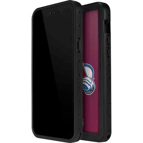 NHL Colorado Avalanche Distressed iPhone 15 Pro Waterproof Case