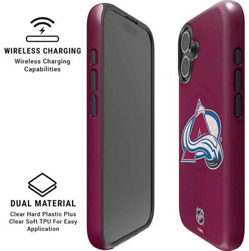 NHL Colorado Avalanche Distressed iPhone 16 Plus Magsafe Impact Case