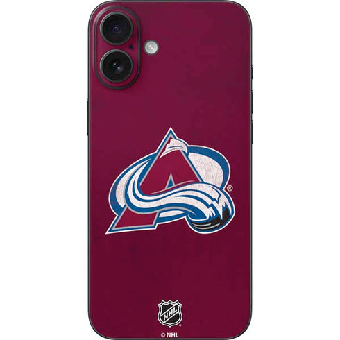 NHL Colorado Avalanche Distressed iPhone 16 Plus Skin