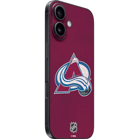 NHL Colorado Avalanche Distressed iPhone 16 Plus Skin