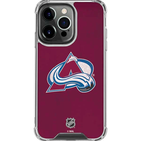 NHL Colorado Avalanche Distressed iPhone 16 Pro Max Clear Case
