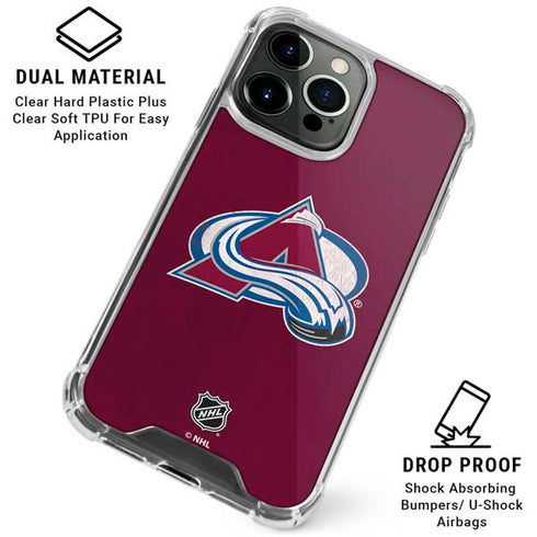 NHL Colorado Avalanche Distressed iPhone 16 Pro Max Clear Case