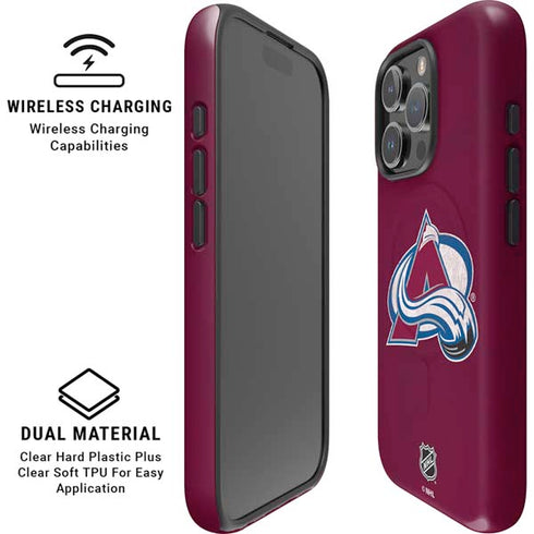 NHL Colorado Avalanche Distressed iPhone 16 Pro Max Magsafe Impact Case