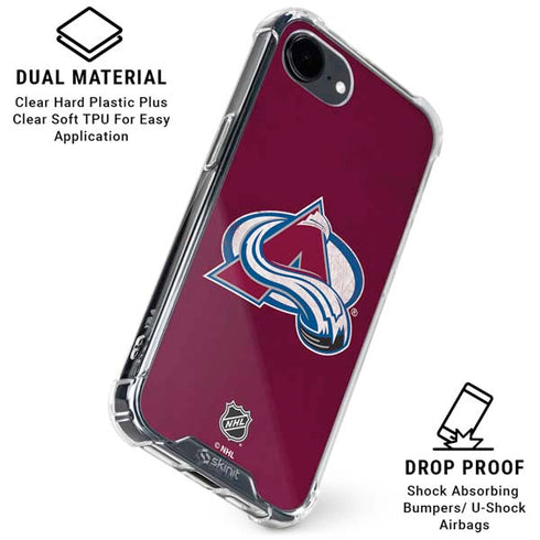 NHL Colorado Avalanche Distressed iPhone 16e Clear Case