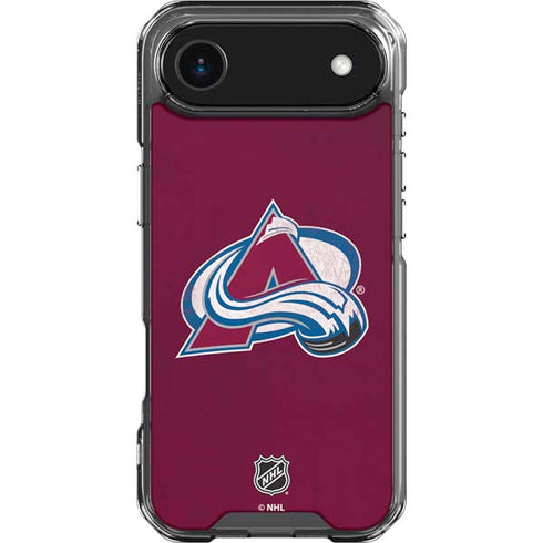 NHL Colorado Avalanche Distressed iPhone 17 Air Clear Case