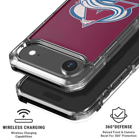 NHL Colorado Avalanche Distressed iPhone 17 Air Clear Case
