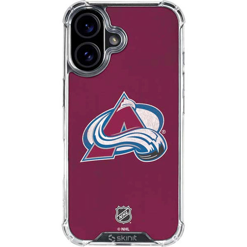 NHL Colorado Avalanche Distressed iPhone 17 Clear Case