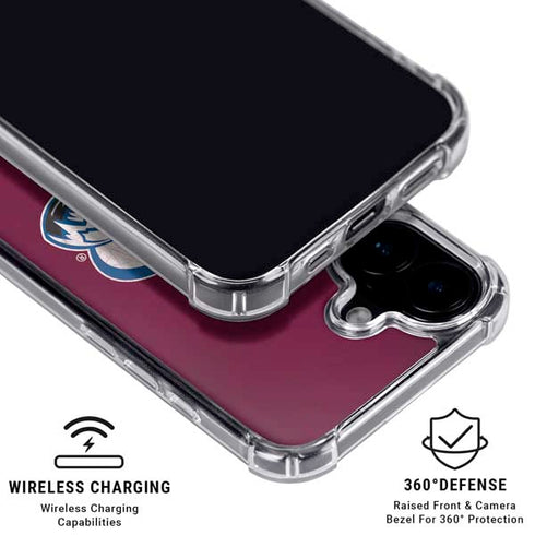 NHL Colorado Avalanche Distressed iPhone 17 Clear Case