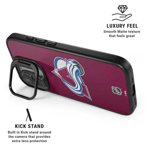 NHL Colorado Avalanche Distressed iPhone 17 Kickstand Case