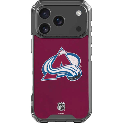 NHL Colorado Avalanche Distressed iPhone 17 Pro Clear Case