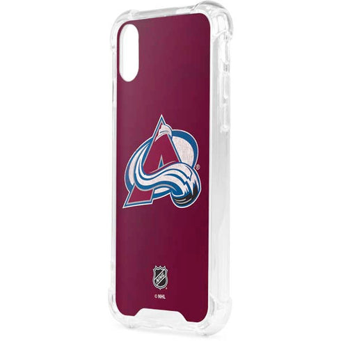 NHL Colorado Avalanche Distressed iPhone XS Clear Case