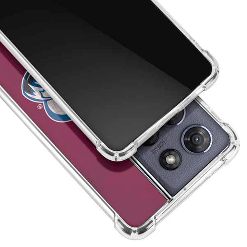 NHL Colorado Avalanche Distressed Moto G 5G (2025) Clear Case