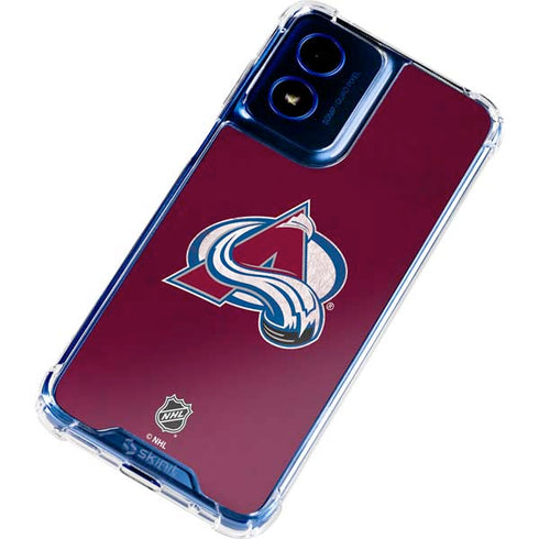 NHL Colorado Avalanche Distressed Moto G 5G (2024) Clear Case