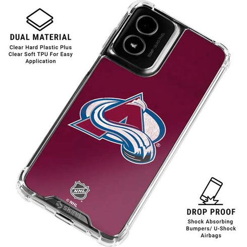 NHL Colorado Avalanche Distressed Moto G Power 5G (2024) Clear Case