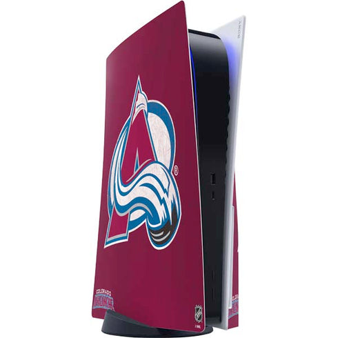 NHL Colorado Avalanche Distressed PlayStation PS5 Skins