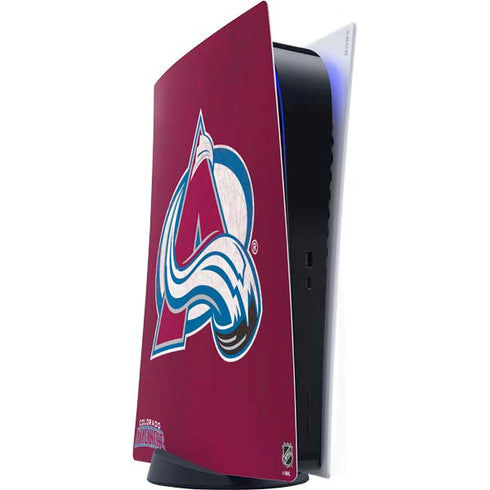 NHL Colorado Avalanche Distressed PlayStation PS5 Skins